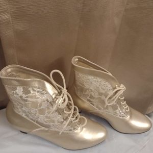 Gold booties